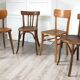 Series of 4 Bistro chairs dismatched Baumann and Fischel