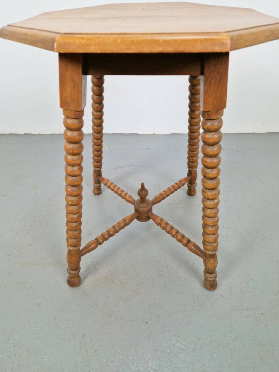 Vintage Dutch Bobbin Side Table, 1930s