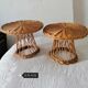 Duo of rattan coffee tables