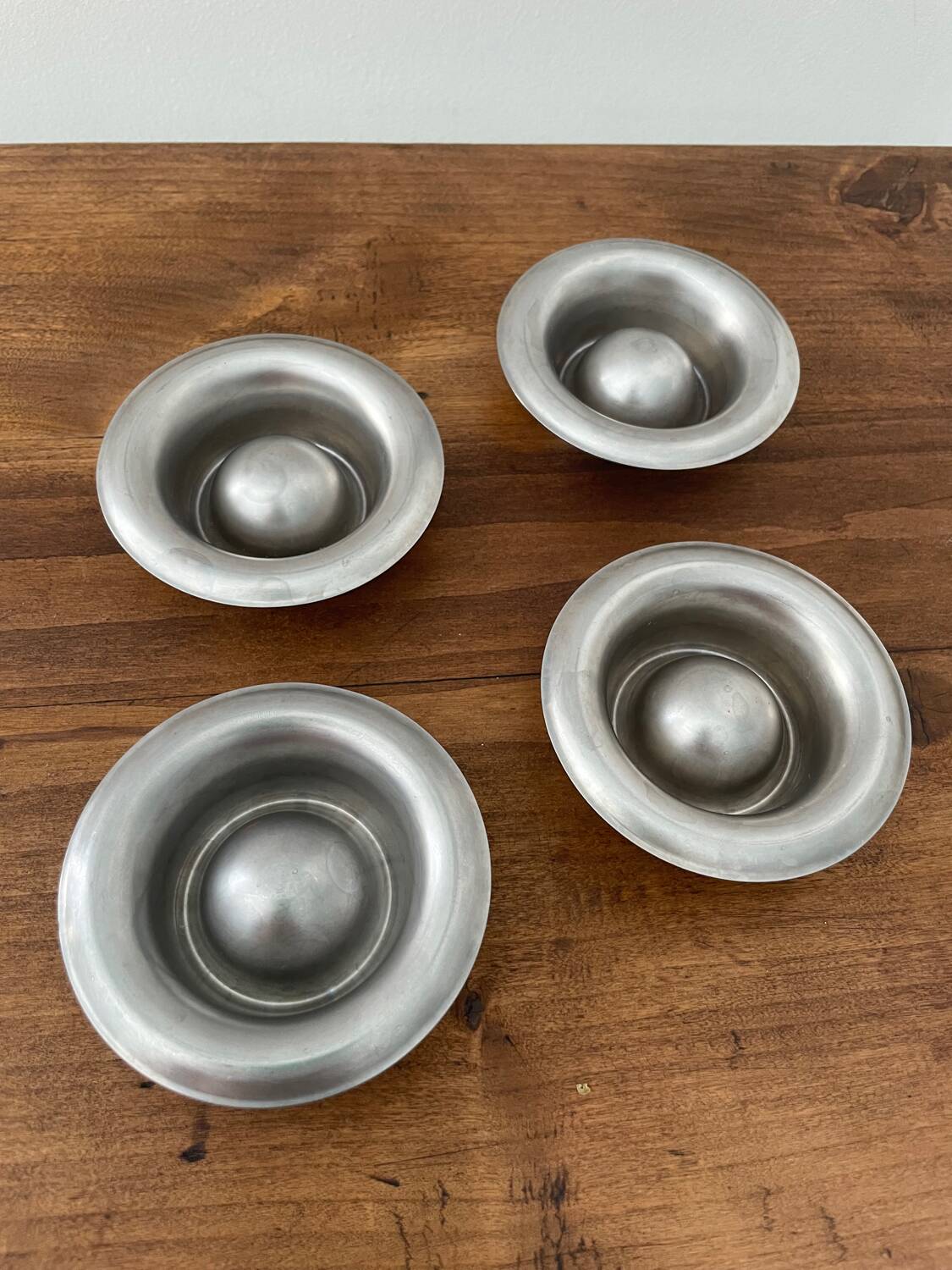 Lot 4 coquetiers inox