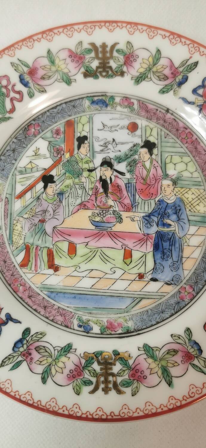 Old Chinese Porcelain Plate Canton