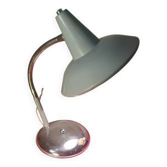 Petite lampe de bureau 1950 à 60 grise