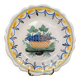Plat en faïence de nevers de style XVIIIe à décor de corbeille aux grappes de raisin