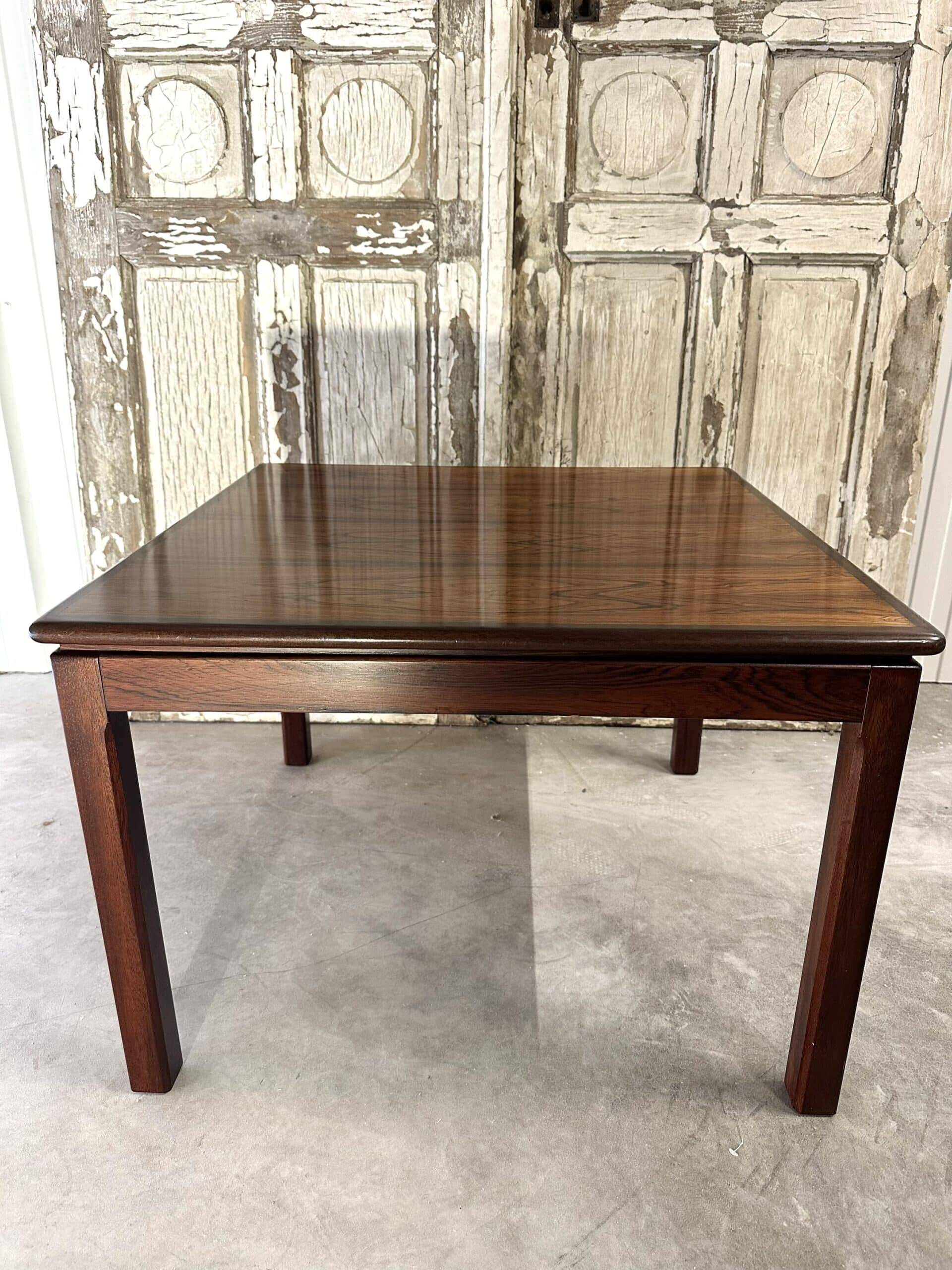 Small square coffee table in rosewood Bruksbo Norway