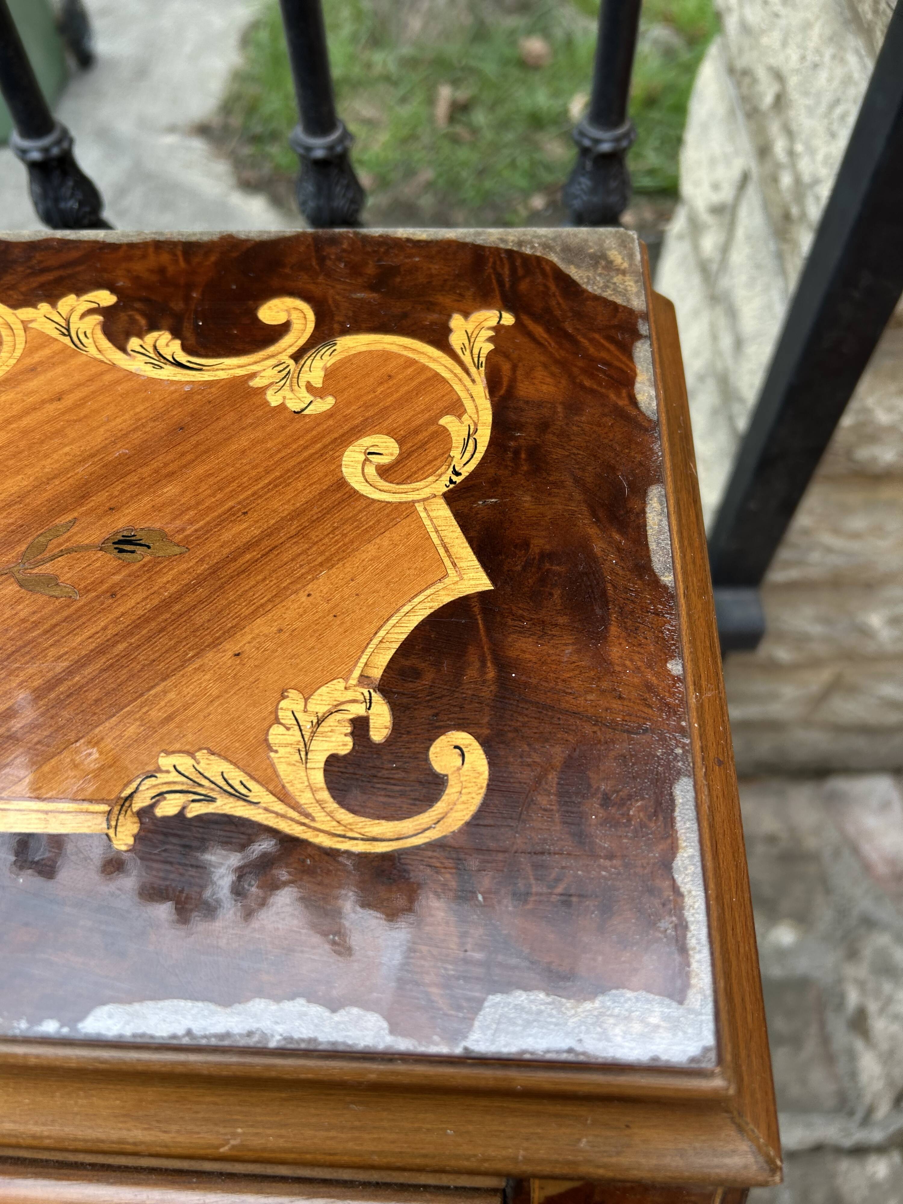 Marquetry desk from the 90s