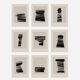 Lot de 9 tirages giclées abstraits, A4