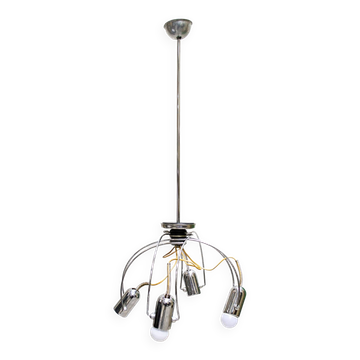 Steel celing Lamp by Francesco Fois for Reggiani, Italy, 1960s