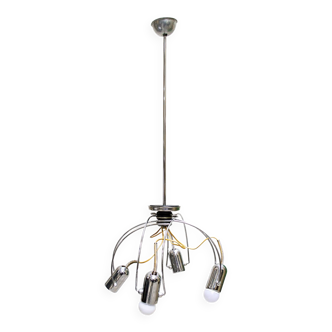 Lampe de plafond en acier par Francesco Fois pour Reggiani, Italie, 1960s