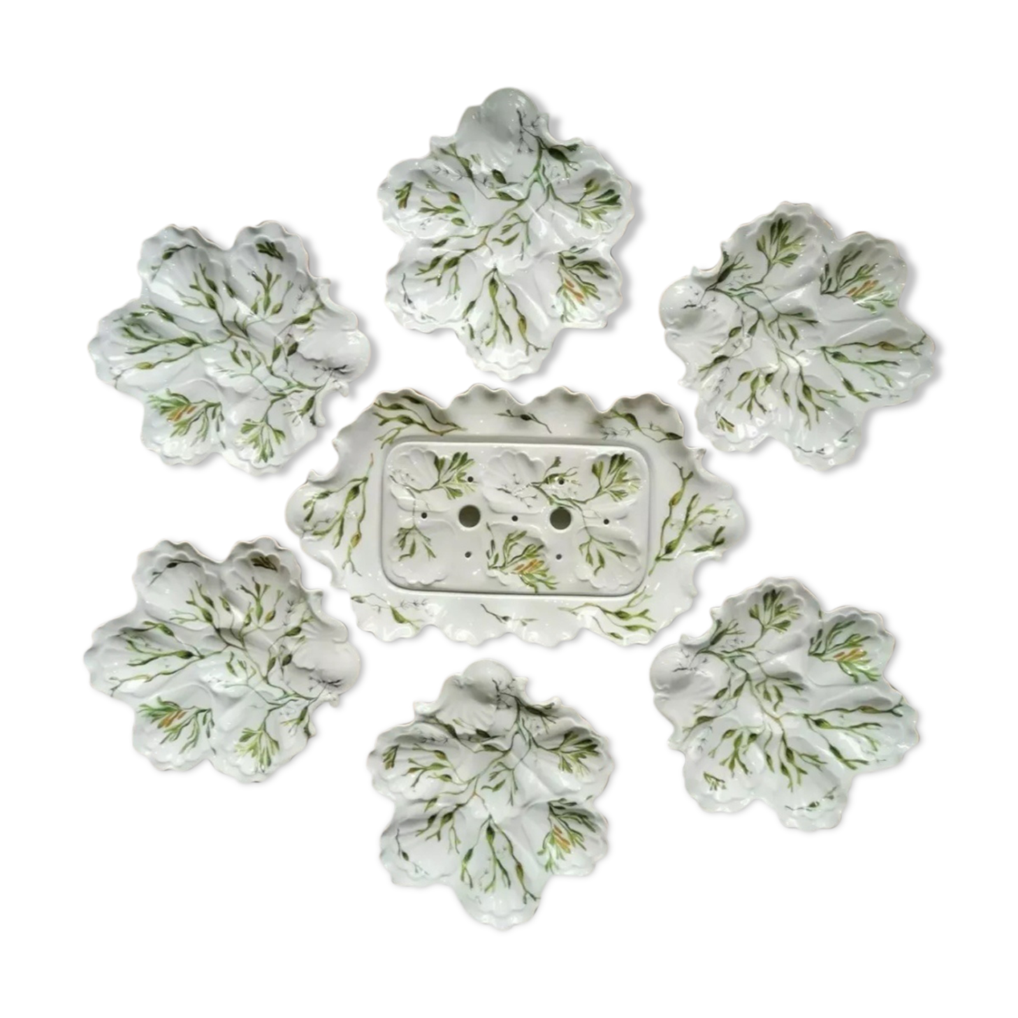 Limoges porcelain oyster service