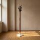 Porte-manteau en bois et acier inoxydable des années 1960 par Carlo De Carli pour FIARM.