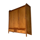 Armoire penderie porte coulissantes vintage en chêne