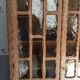 Parisian glass-fronted cabinet, Art Deco vintage bookshelf, solid oak furniture.
