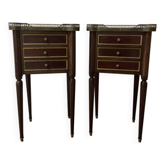 Pair of Louis XVI Style Bedside Tables