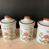 5 vintage spice pots
