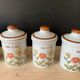 5 vintage spice pots