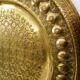Plateau Moroccan brass vintage floral decoration
