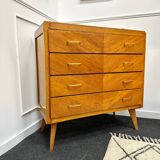 Vintage chest of drawers with compass feet