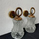 Pair of wall sconces molded glass 60s 70s