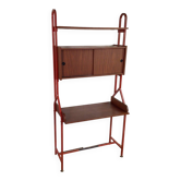 Vintage freestanding wall unit with desk