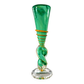 Blown glass vase by Guy Untrauer, signed and dated 1990.