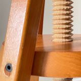 Vintage Solid Beech Screw Stool