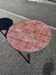Round coffee table in terracotta zellige – handcrafted Moroccan production