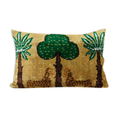 Coussin tigre design ikat
