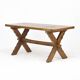 Rustic Oak Brutalist Vintage Dining Table