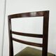 Art Decò dining chairs in walnut and fabric, 1940