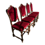 Chaises x4 style monastère