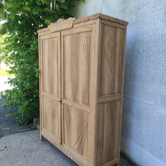 Natural wood cabinet, linen