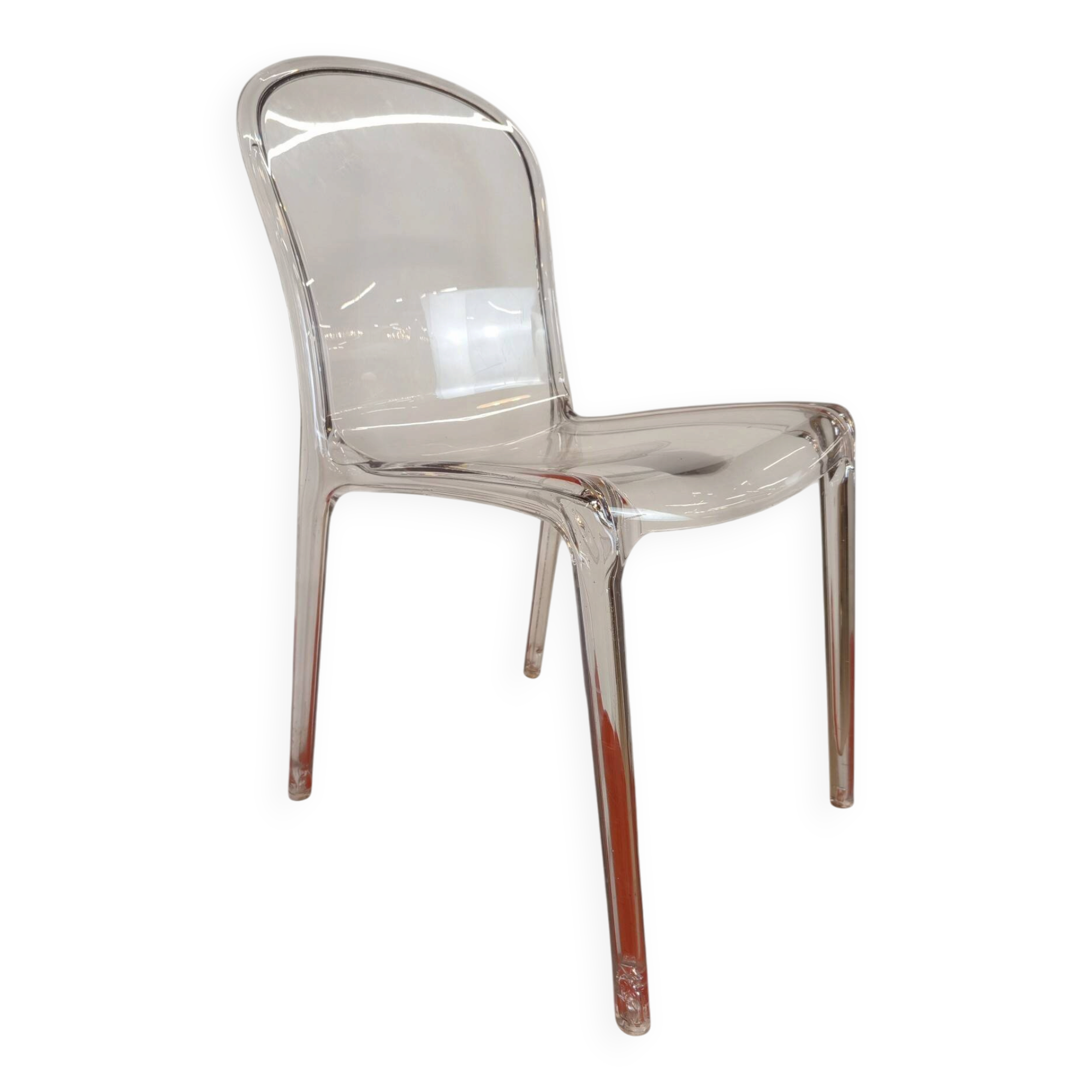 Chaise transparente monobloc en polycarbonate