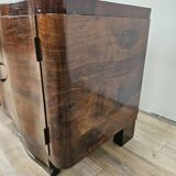 Art Decò console in mahogany burl