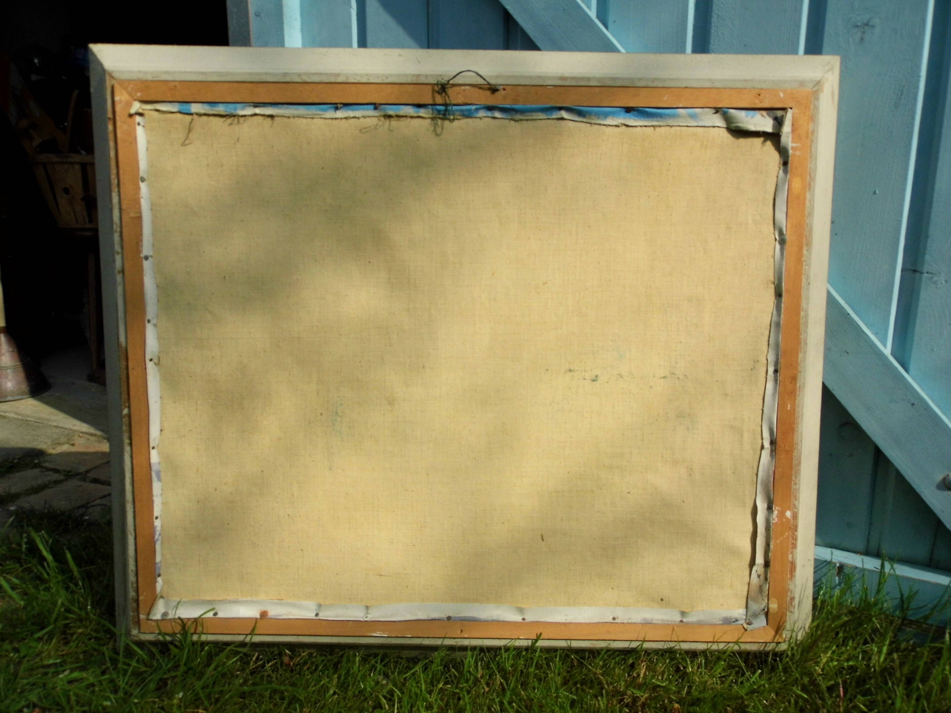 Painting "farm with olive trees in the mountains" signed Baya Bayarri