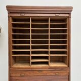Solid oak curtain cabinet, circa 1930