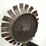 Miroir ancien en laiton, forme fleur, 9.5cm