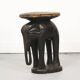 Antique Folk Art Colonial Elephant Side Table / Pedestal