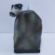 fox terrier porcelaine polychrome numéroté début xxème