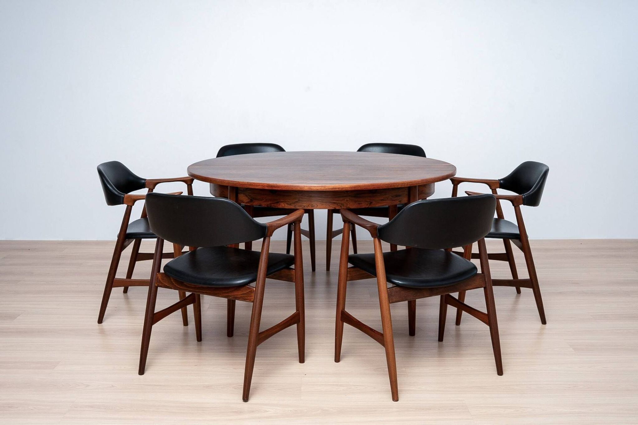 1960s Mid-Century Dining Set, 6 Carlton Armchairs by Låte Møbelfabrikk & Ex