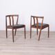 Pair of Vintage 60's Chairs in Teak Wood and Leather Danish Design