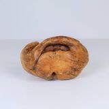 Organic birch wood bowl of Swedish folk art, from the 1960s.