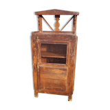 Glass-fronted entrance cabinet in Burmese teak