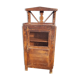 Glass side table in Burmese teak