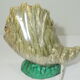 Lampe coquillage faience barbotine