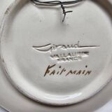 Set of 2 Giraud plates in Vallauris, diameter 16 cm