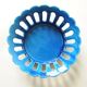 Blue openwork ceramic fruit bowl DLG from Bourg-Joly Malicorne