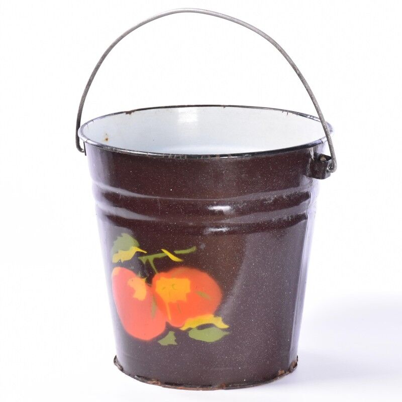 Vintage enameled bucket