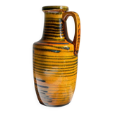Vintage glazed ceramic amphora vase - west germany