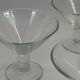 Set of 4 vintage glass coupe/martini glasses
