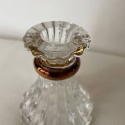 Crystal Lustre D'Arques, Candle Holder with Gold Edge